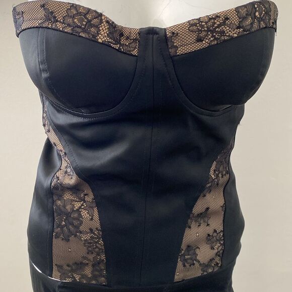 Vintage Y2K 00s Marciano Black w Lace-Accent Matching Blazer & Corset Set - Picture 11 of 14